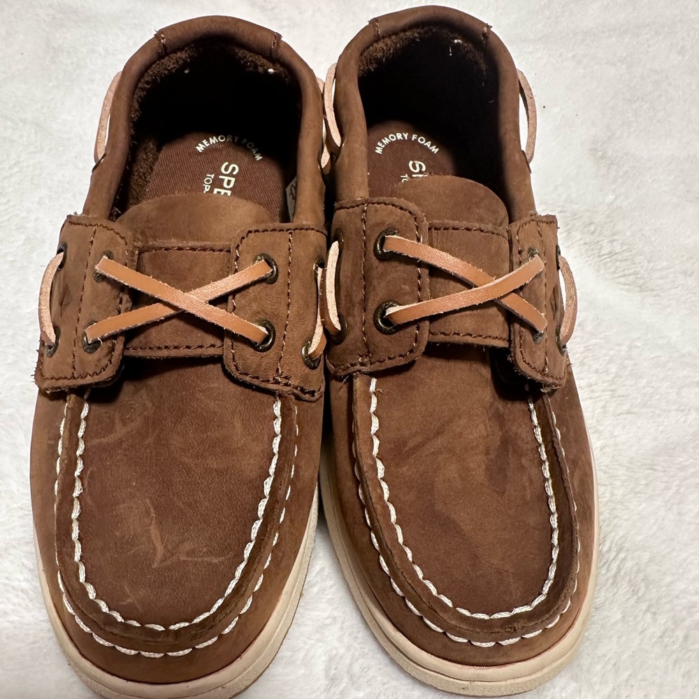 Sperry Hidden Velcro Docksiders sz12